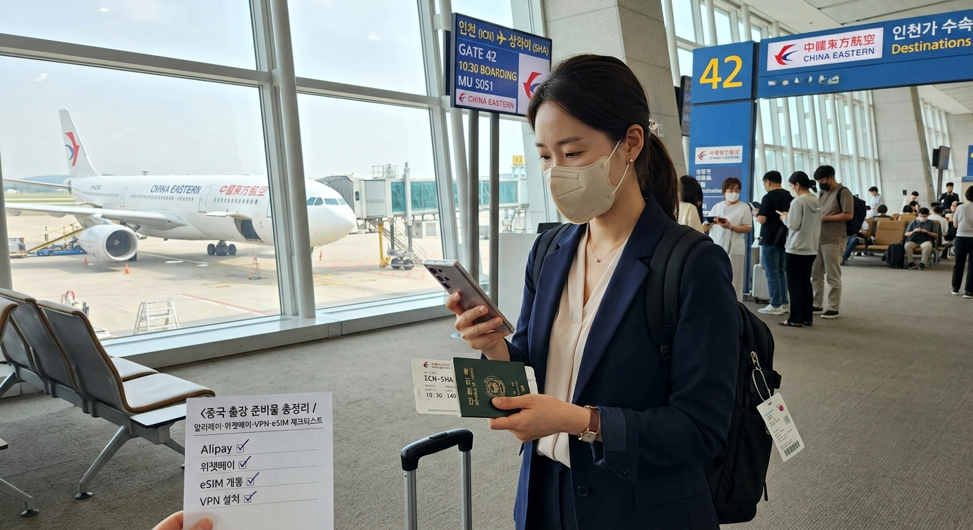 중국 출장 준비물 총정리, 알리페이·위챗페이·VPN·eSIM 체크리스트